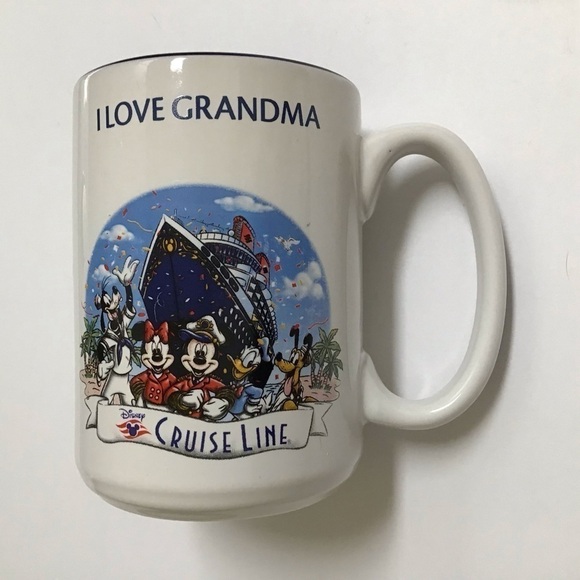 NEW Disney Cruise Line I Love Grandma Coffee Mug Tea Cup Ceramic Mickey Vintage - Picture 6 of 9